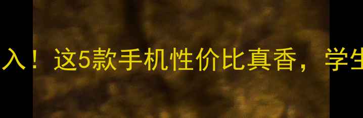 图片 3000元价位闭眼入！这5款手机性价比真香，学生党换机必看！1