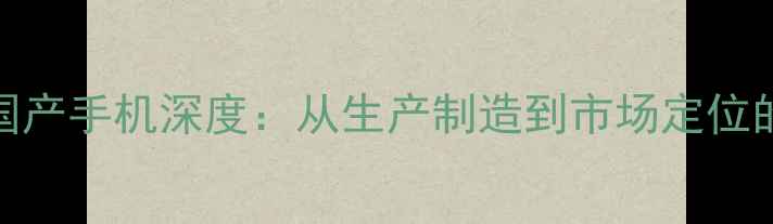 图片 OPPO国产手机深度：从生产制造到市场定位的全面