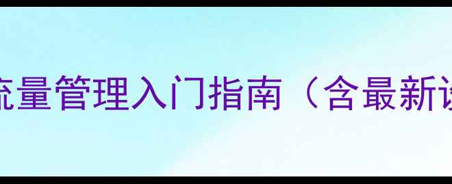 图片 OPPO手机流量管理入门指南（含最新设置方法）