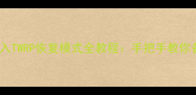 图片 POCOX3Pro刷入TWRP恢复模式全教程：手把手教你备份还原系统