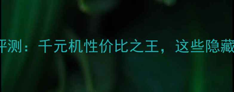 图片 VivoV1st深度评测：千元机性价比之王，这些隐藏功能让你惊喜1