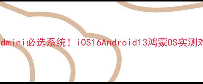 图片 iPadmini必选系统！iOS16Android13鸿蒙OS实测对比