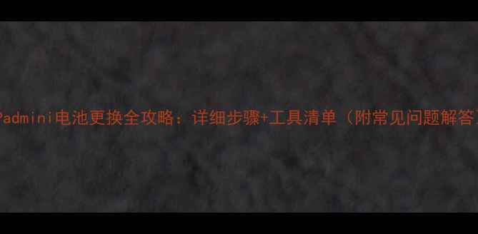 图片 iPadmini电池更换全攻略：详细步骤+工具清单（附常见问题解答）