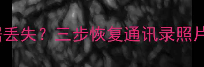图片 iPad升级iOS9后数据丢失？三步恢复通讯录照片！附详细操作指南1