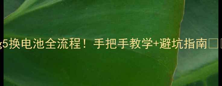 图片 lgg5换电池全流程！手把手教学+避坑指南🔧📱1