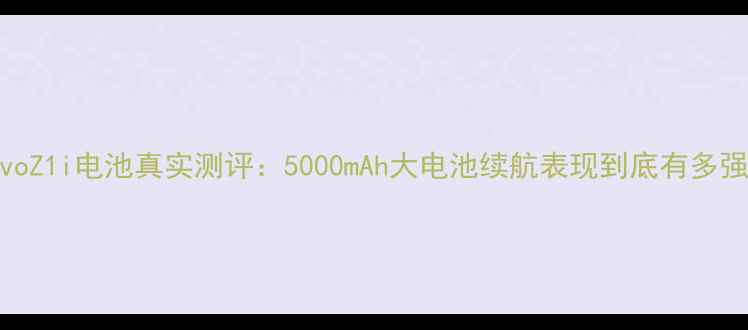 图片 vivoZ1i电池真实测评：5000mAh大电池续航表现到底有多强？