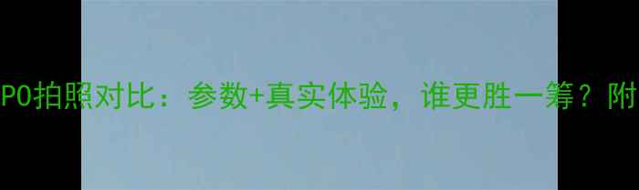 图片 vivovsOPPO拍照对比：参数+真实体验，谁更胜一筹？附选购指南