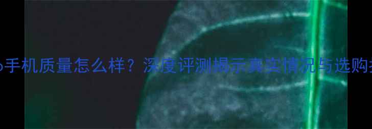 图片 vivo手机质量怎么样？深度评测揭示真实情况与选购指南