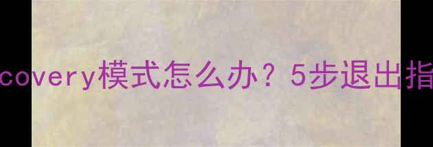 图片 vivo手机进入Recovery模式怎么办？5步退出指南+常见问题全1