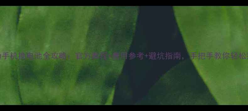 图片 ✨华为手机换电池全攻略：官方教程+费用参考+避坑指南，手把手教你轻松搞定💡