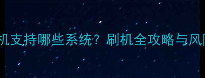 图片 一加手机支持哪些系统？刷机全攻略与风险提示1