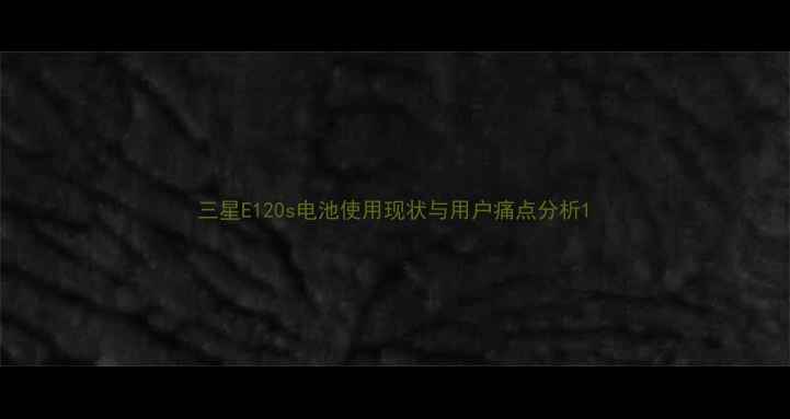 图片 三星E120s电池使用现状与用户痛点分析1