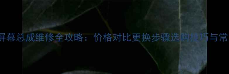 三星i9300屏幕总成维修全攻略价格对比更换步骤选购技巧与常见问题解答