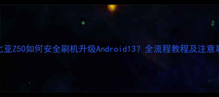 图片 努比亚Z50如何安全刷机升级Android13？全流程教程及注意事项