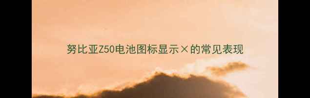 努比亚Z50电池图标显示的常见表现