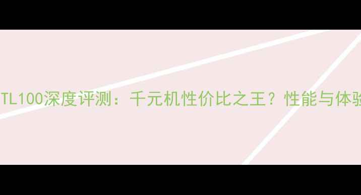图片 华为TL100深度评测：千元机性价比之王？性能与体验全1