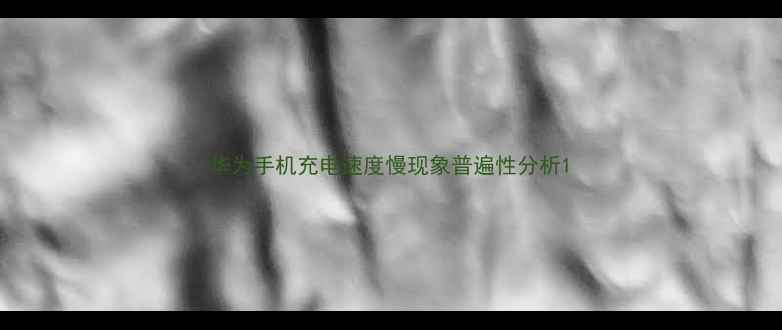 华为手机充电速度慢现象普遍性分析