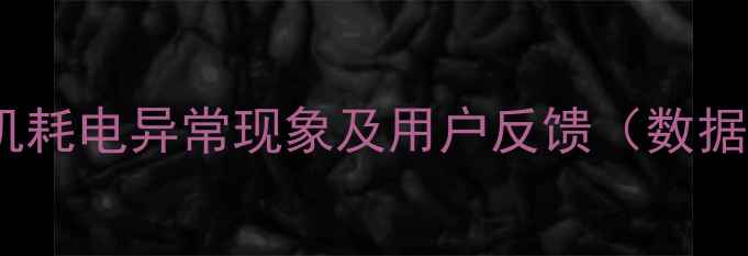 图片 华为手机耗电异常现象及用户反馈（数据支撑）1