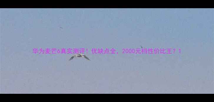 华为麦芒6真实测评优缺点全2000元档性价比王