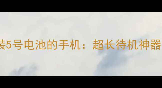 可装5号电池的手机超长待机神器全