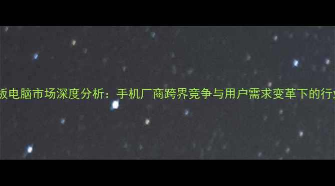 图片 安卓平板电脑市场深度分析：手机厂商跨界竞争与用户需求变革下的行业变局1