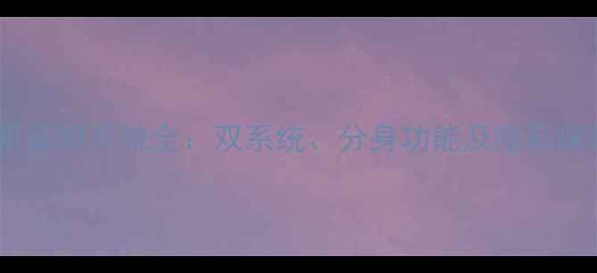 小米手机备用系统全双系统分身功能及隐私保护技巧