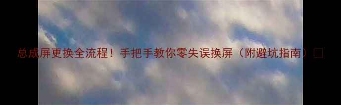 总成屏更换全流程手把手教你零失误换屏附避坑指南
