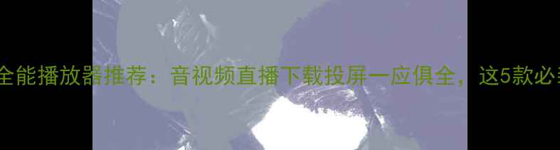 图片 手机全能播放器推荐：音视频直播下载投屏一应俱全，这5款必装！1