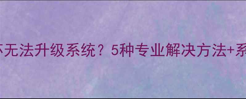 图片 手机指纹损坏无法升级系统？5种专业解决方法+系统维护技巧1