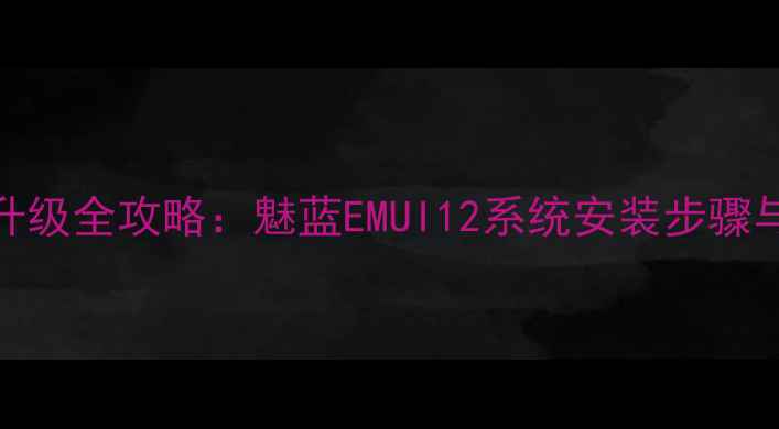 手机系统升级全攻略魅蓝EMUI12系统安装步骤与注意事项