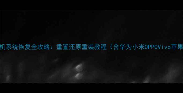 图片 手机系统恢复全攻略：重置还原重装教程（含华为小米OPPOVivo苹果）