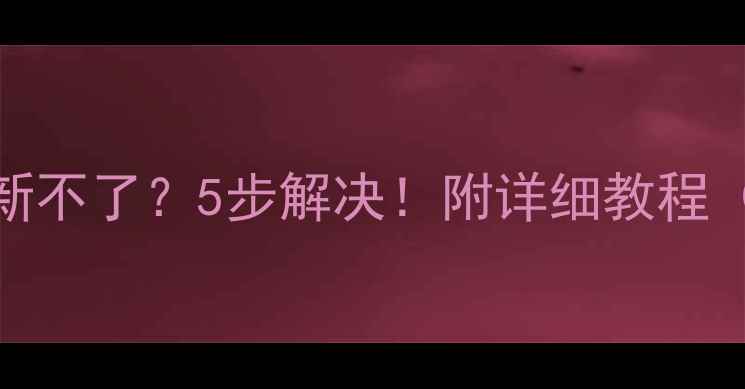 手机系统更新不了5步解决附详细教程附图