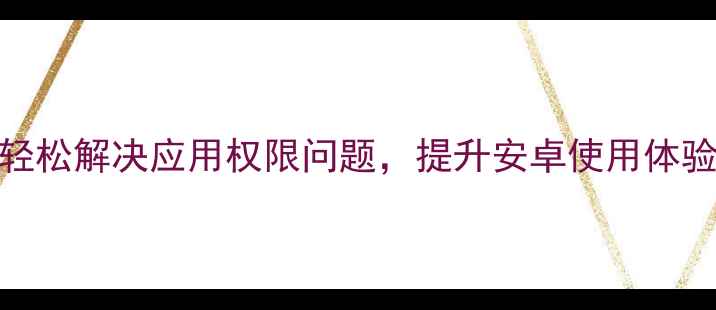 手机系统权限修改全攻略轻松解决应用权限问题提升安卓使用体验含图文教程与安全指南