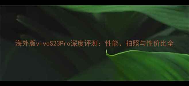 图片 海外版vivoS23Pro深度评测：性能、拍照与性价比全