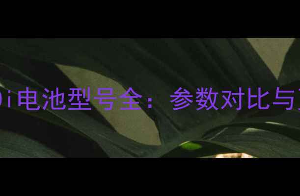 图片 索爱W900i电池型号全：参数对比与更换指南