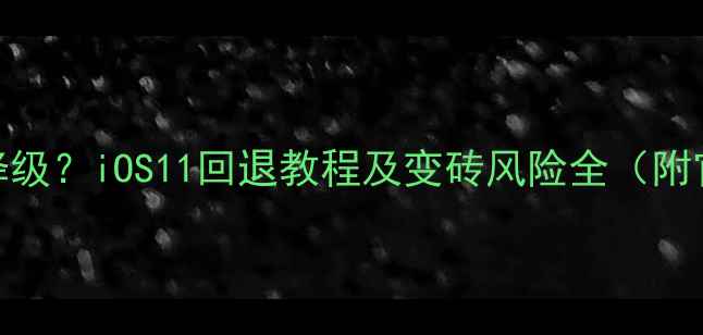 图片 苹果7系统无法降级？iOS11回退教程及变砖风险全（附官方验证方法）1
