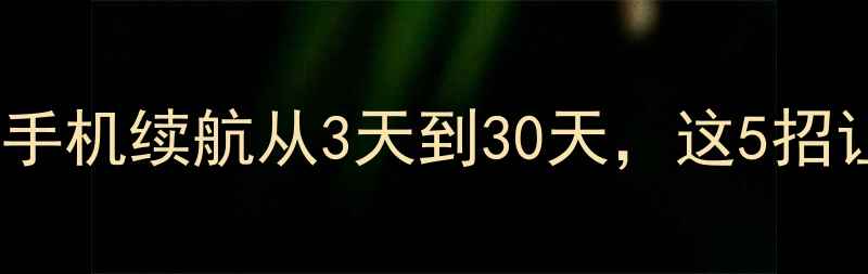 图片 锂电池保养全攻略：手机续航从3天到30天，这5招让你告别频繁充电！1