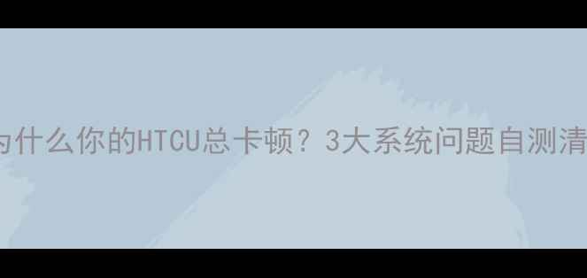 图片 💡为什么你的HTCU总卡顿？3大系统问题自测清单1