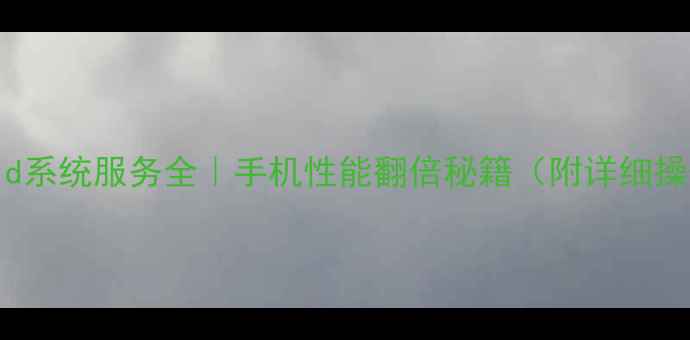 图片 📱Android系统服务全｜手机性能翻倍秘籍（附详细操作指南）