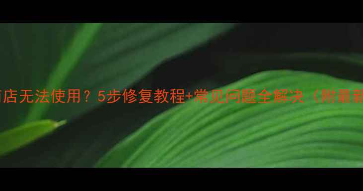 图片 📱OPPO手机商店无法使用？5步修复教程+常见问题全解决（附最新版本下载）1