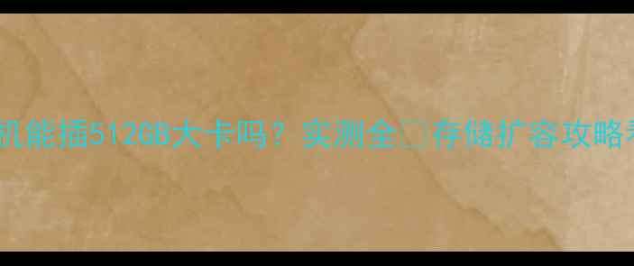 图片 📱OPPO手机能插512GB大卡吗？实测全✨存储扩容攻略看这里！1