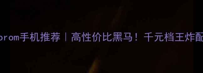 Vivorom手机推荐高性价比黑马千元档王炸配置