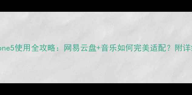 图片 📱iPhone5使用全攻略：网易云盘+音乐如何完美适配？附详细教程