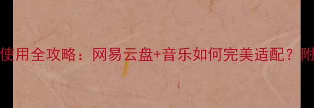 iPhone5使用全攻略网易云盘音乐如何完美适配附详细教程