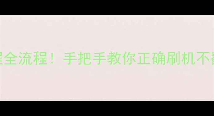 vivoX6D升级教程全流程手把手教你正确刷机不翻车附避坑指南