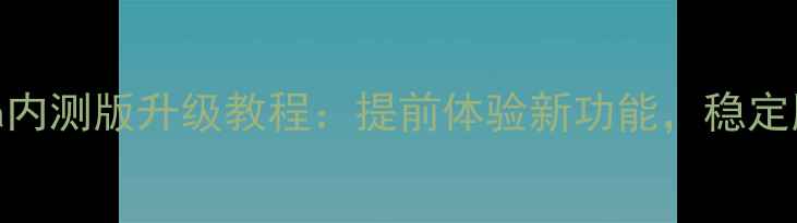 小米12SUltra内测版升级教程提前体验新功能稳定版更新前必看