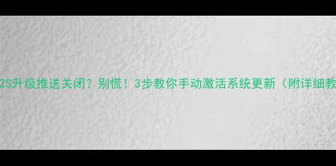 图片 📱小米12S升级推送关闭？别慌！3步教你手动激活系统更新（附详细教程）🔥1