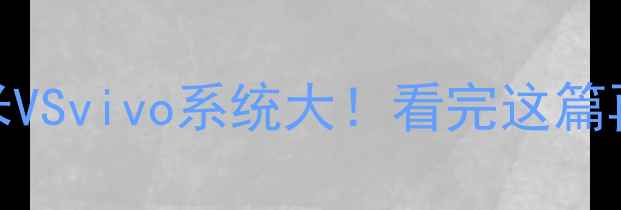 图片 📱开箱测评小米VSvivo系统大！看完这篇再买手机不踩坑
