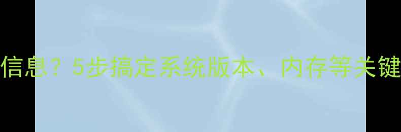 图片 📱手机如何查看系统信息？5步搞定系统版本、内存等关键数据（附图文教程）