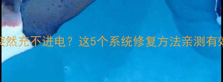 图片 📱手机突然充不进电？这5个系统修复方法亲测有效！🔋💻
